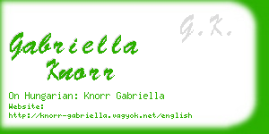 gabriella knorr business card